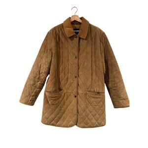 AM Studio  Quilted Suede Barn Jacket Coat Size Large